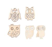 20 Pièces Hibou en Bois Soi-même, Décoration Créative | Panneau en Densité Board Beige, Collage Facile, pour Scrapbooking, Fonds Photo, Paquet et Ateliers