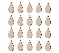 20 Pièces Inachevé Larme En Bois Forme De En Bois Tranches De De D'eau Formes En Pour L'artisanat Artisanat De La Nativité Bambou De Pluie Décorer