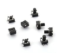20 pièces interrupteur à bouton poussoir SMD 4.5X4.5X3.8 interrupteur tactile de lumière 4.5 * 4.5 * 4/4.3/4.5/4.8/5/6/7/8/9/10MM l'interrupteur d'alimentation 4 broches(20PCS 4.5x4.5x4.3mm)