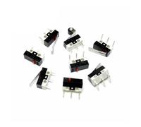 20 pièces interrupteur de fin de course à 3 broches SPDT bouton de souris interrupteur tactile 1A 125V Micro interrupteur for pièces d'imprimante 3D(BENT FOOT-4,100PCS)