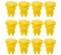 20 Pièces Isolateur de Clôture Électrique, Plastique Jaune, Rond | Isolation Fil et Poteau, Surface Lisse sans Bavure, pour T-posts et Barbelés