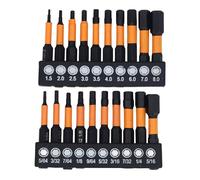 20 Pièces Jeu d’Embouts Tournevis Hexagonaux 1/4 Pouce, Acier Allié S2 Magnétique, Embouts Impériaux et Métriques pour Perceuse à Percussion