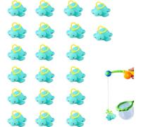 20 Pièces Jeux De Pêche Au Canard, Jouet De Pêche Flottante, Canard en Plastique, Jouets Spongieux Lumineux Dé veloppement Sensoriel, Jouets De Baignoire De Canard, Jouets pour L'heure du Bain
