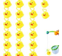 20 Pièces Jeux De Pêche Au Canard, Jouet De Pêche Flottante, Canard en Plastique, Jouets Spongieux Lumineux Dé veloppement Sensoriel, Jouets De Baignoire De Canard, Jouets pour L'heure du Bain