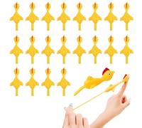 20 Pièces Jouet de Fronde de Doigt,Slingshot Jouet Poulet Volant Extensible,Poulet en Caoutchouc Catapulte pour Enfants,Drôle Cadeau d'Anniversaire Noël Remplissage de Sacs de Fête Jeu Familial