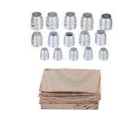 20 Pièces Kit de Coins pour Manche de Hache, Ronds en Fer et Bois | Structure à Double Pente, Lot de Remplacement pour Maintenance du Bois