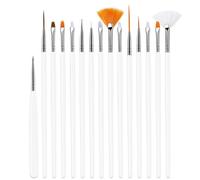 20 Pièces Kit de Nail Art Stylo Liner en Silicone pour Manucure | Pinceau Nylon Léger, Motifs Précis et Prise Confortable, Blanc Noir, Usage Professionnel