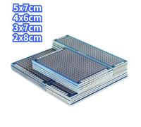 20 pièces Kit PCB carte Prototype platine de prototypage Double face cartes de Circuit bleu 2x8 3x7 4x6 5x7 cm cartes d'expérimentation PCB universelles bricolage