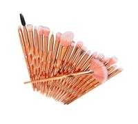 20 Pièces Kit Pinceaux Cosmétique Licorne Cristal Transparent | Toucher Doux, et Prise Confortable Fibres Artificielles et Plastique, pour Festival et Mariage