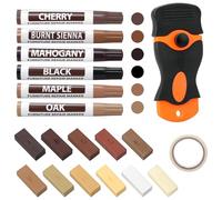 20 pièces Kit Reparation Parquet, marquage de kit de réparation de vinyle pour meubles en bois dur, 11 couleurs de cire dure pour bois stratifié pour les fissures, les trous, les tables