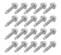 20 Pièces Kit Visserie Échappement Métal Argenté Anti-desserrage | Convient pour Réparation Bride Échappement, Fixation Durcie, Stabilité Antidérapante, Usage Mécanique Automobile