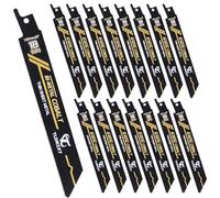 20 Pièces Lame Scie Sabre 150mm 18 TPI Lame de Scie Sabre Thin-medium Coupe Métal Pour Bloc de Construction, Tuyaux En Métal, Tôles, Lames De Scie Sabre En Fonte Bi-Métal Meilleure Résistance