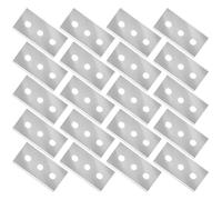20 Pièces lames de rechange argenté,grattoirs double face,grattoir à trois trous,gratte vitre, pour le nettoyage Sols,vitre,miroirs
