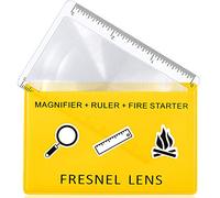 20 Pièces Lentille de Fresnel de Carte de Crédit Loupe de Poche en Plastique Règle de Départ de Feu Solaire d'urgence Bushcraft de Survie Compact Loisirs de Plein Air en Classe