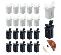 20 Pièces Loquets Rechange pour Couvercle Poubelle Brabantia, Fermeture de Verrouillage de Poubelle Touch Top Flexible, Clips de Couvercle Tactile Compatible avec Poubelle Brabantia