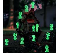 20 Pièces Lumineux Arbre Elfes, Mononoké Figurine, Figurines Elfes des Arbres, Statues Miniatures Lumineuses, RéSine Princesse Mononoke, pour Les DéCorations de Maison et du Jardin (B)