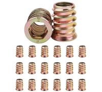20 Pièces M10 X 20mm Insert Fileté Bois, Jeboler Insert Bois Écrous à Visser Ecrou M10 Zinc Borgne Ecrou Hexagonal, Écrous à Visser Fileté Douille Filetée Pour Installation de Meubles en Bois