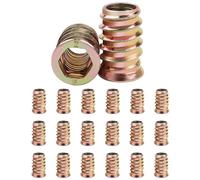 20 Pièces M10 X 25mm Insert Fileté Bois, Jeboler Insert Bois Écrous à Visser Ecrou M10 Zinc Borgne Ecrou Hexagonal, Écrous à Visser Fileté Douille Filetée Pour Installation de Meubles en Bois
