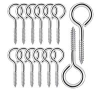 20 Pièces M5 Piton à Visser en Acier Inoxydable 304 Mouton Oeil Rond Auto Taraudeuse Vis à Anneau Crochets à Oeil 65mm