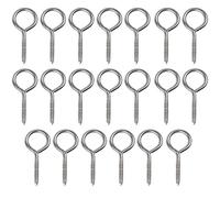 20 Pièces M6 x 90 Vis Mouton Oeil Rond 304 en Acier Inoxydable - Boulons à Oeil Avec Fil de Bois Auto Anneau Taraudage Autoforeuse Pour Utilisation Extérieure et Intérieure