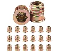 20 Pièces M8 X 15mm Insert Fileté Bois, Jeboler Insert Bois Écrous à Visser Ecrou M8 Zinc Borgne Ecrou Hexagonal, Écrous à Visser Fileté Douille Filetée Pour Installation de Meubles en Bois