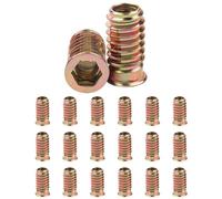 20 Pièces M8 X 25mm Insert Fileté Bois, Jeboler Insert Bois Écrous à Visser Ecrou M8 Zinc Borgne Ecrou Hexagonal, Écrous à Visser Fileté Douille Filetée Pour Installation de Meubles en Bois