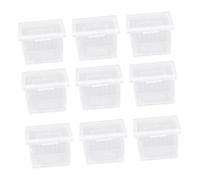 20 Pièces mangeoire pour Reptiles réservoirs de Tortues réservoir d'escargot nid Mini-Animaux Terrarium Insecte malette Transport Cas de Reptiles Mini bac à Reptiles PP Transparent Kisangel