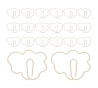 20 Pièces Marque-pages Nuage en Caoutchouc et Clips Kawaii Blancs