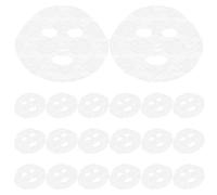 20 Pièces Masque Facial en Dentelle Blanc, Feuille de Soin Visage | Maille Haute Transparence, Bords Découpés au Laser, Fibres Élastiques, Usage Professionnel, Nuit