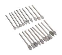 20 Pièces Meules de Broyage en Carborundum Tige | Finition Lisse, Usage sur Meuleuse D’établi et Outil Rotatif, pour Modèles, Artisanat Hobby, Métal