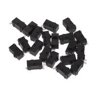 20 Pièces Micro-interrupteur de Manette de Jeu | Retour Tactile Confortable, Usage en Combats Intenses ou Divertissement, Plastique Alliage Noir, Accessoires Informatiques