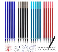 20 Pièces Mines de Rechange stylo Effaçables, Compatible Avec Legami, Pointe 0,7 mm, Hauteur 13 cm, Recharge Bleu, Noir, Rouge, Vert