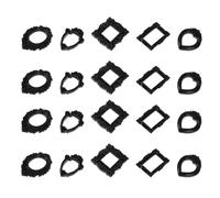 20 Pièces Mini Cadre Photo Vintage Noir en Résine, Décoratif et Léger | Finition Lumineuse, Style Baroque Ancien, Adhère aux Surfaces Courbes ou Planes, pour Maison de Poupée et Art Ongulaire