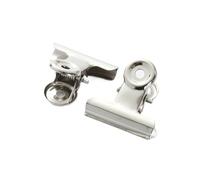 20 pièces Mini Clips bouledogue 22mm pinces à charnière en métal acier inoxydable reliure papier Photo fichier pince stationnaire pour le bureau, les notes(20pcs-silver-22mm)