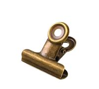 20 pièces Mini Clips bouledogue 22mm pinces à charnière en métal acier inoxydable reliure papier Photo fichier pince stationnaire pour le bureau, les notes(20pcs- Antique-22mm)