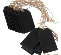 20 Pièces Mini Copeaux de Bois Petit Tableau Ardoise Suspendu