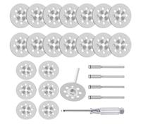 20 Pièces Mini Disques Diamant à Tronçonner 30mm avec Tige 3mm pour Dremel | Coupe Idéale Pierre,Verre et Céramique-Diamants Pro à Longévité Accrue Pour Outil Rotatif-Adapté Travaux Précis