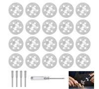 20 Pièces Mini Disques Diamant pour Dremel à Tronçonner 22 mm, Accessoire Outil Rotatif Découper Verre, Mandrins et Tournevis Inclus, Coupe pour Carrelage Pierre Métal Bricolage et Projets Artisanaux
