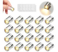 20 Pièces Mini LED Blanc Chaud Petite Lumiere LED a Pile Mini Lampe LED Lumière Maison de Poupée Miniature pour Décoration Maison de Poupee, Bricolage, Modèle 3D