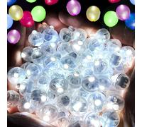 20 pièces Mini Lumières LED, Boules Lumineuses LED Rondes pour Illuminer Ballons, Décorations de Fête, Lumières Néon de Ballon, Lumières de Fête, Lumières de Papier pour Œufs de Pâques, Anniversaire,