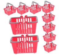 20 Pièces Mini-panier Petite Cuisine Enfants Modèle De Panier Faire Semblant De Jouer Au Panier Produits Alimentaires Mini Panier Divers Tout-petit Rouge Un Camion Jouet Plastique