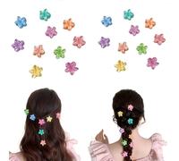 20 Pièces Mini Pince Cheveux Fleur, Barrette Fleur Cheveux Antidérapantes, Pince à Fleurs en Plastique, Accessoires De Coiffure Mignonnes pour Femmes, Filles, Cheveux Épais et Fins