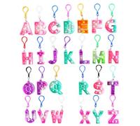 20 Pièces Mini Pop It Fidget Toy Porte-clés, Mini Porte-clés Pop Bubble it, Silicone Squeeze Pop Bubble Fidget, Stress Soulagement de Anxiété Jouets pour Enfants Adultes