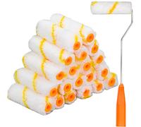 20 Pièces Mini Rouleaux de Peinture, Kit Rouleau à Peindre Avec Porte-Brosse Rouleau pour Murs Plancher Jardin Plafond Porte