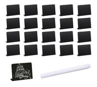 20 pièces Mini Tableaux Noir,Mini Tableau à Craie,Mini Panneaux de Tableau en Forme de L,Petits Panneaux d'affichage en Plastique,de Tableau Noir en Plastique,Réutilisable,Apportez deux stylos