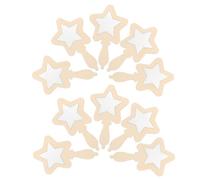 20 Pièces Miroir en Bois Soi-même pour Garçon Fille, Petit Beige | Surface Brute Lisse, Facile à Nettoyer, pour Peintures Acryliques, Ateliers Créatifs, Fêtes