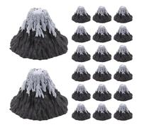 20 Pièces Modèle Mini Montagne Enneigée 6cm en Plastique | Aquarium et Collection Personnelle, Usage Éducatif Préscolaire, Figurine Iceberg Résistante