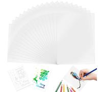 20 Pièces Mylar Feuilles de Pochoirs, Mylar Vierge Pochoir Feuilles de Mylar Stencil Sheets Feuille Plastique A4 Feuilles de Pochoirs à Dessin en Plastique Vierges pour Faire Votre Propre Pochoir