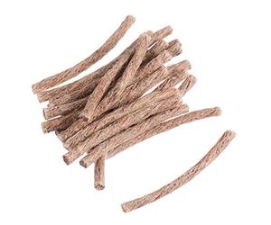 20 Pièces Naturel Amadou Feu Starter Corde Naturel Départ de Feu Cire Infusé Tressé Cordon Matériel de Camping Feu Starter Kit pour en Plein Air Camping Randonnée