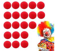 20 Pièces Nez De Clown,Nez En Mousse Rouge,Nez En Éponge Rouge,Bulle De Nez De Clown,Fête De Jour En Nez De Clown Nez En Mousse De Clown Rouge,Pour Fête Costume Bande Dessinée D Halloween De Noël